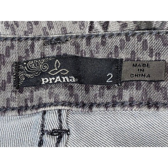 Prana Size 2 Women's Gray Dark Purple Herringbone Pattern Casual Pants 28 x 32 - Picture 6 of 6